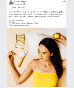facebook ad skincare